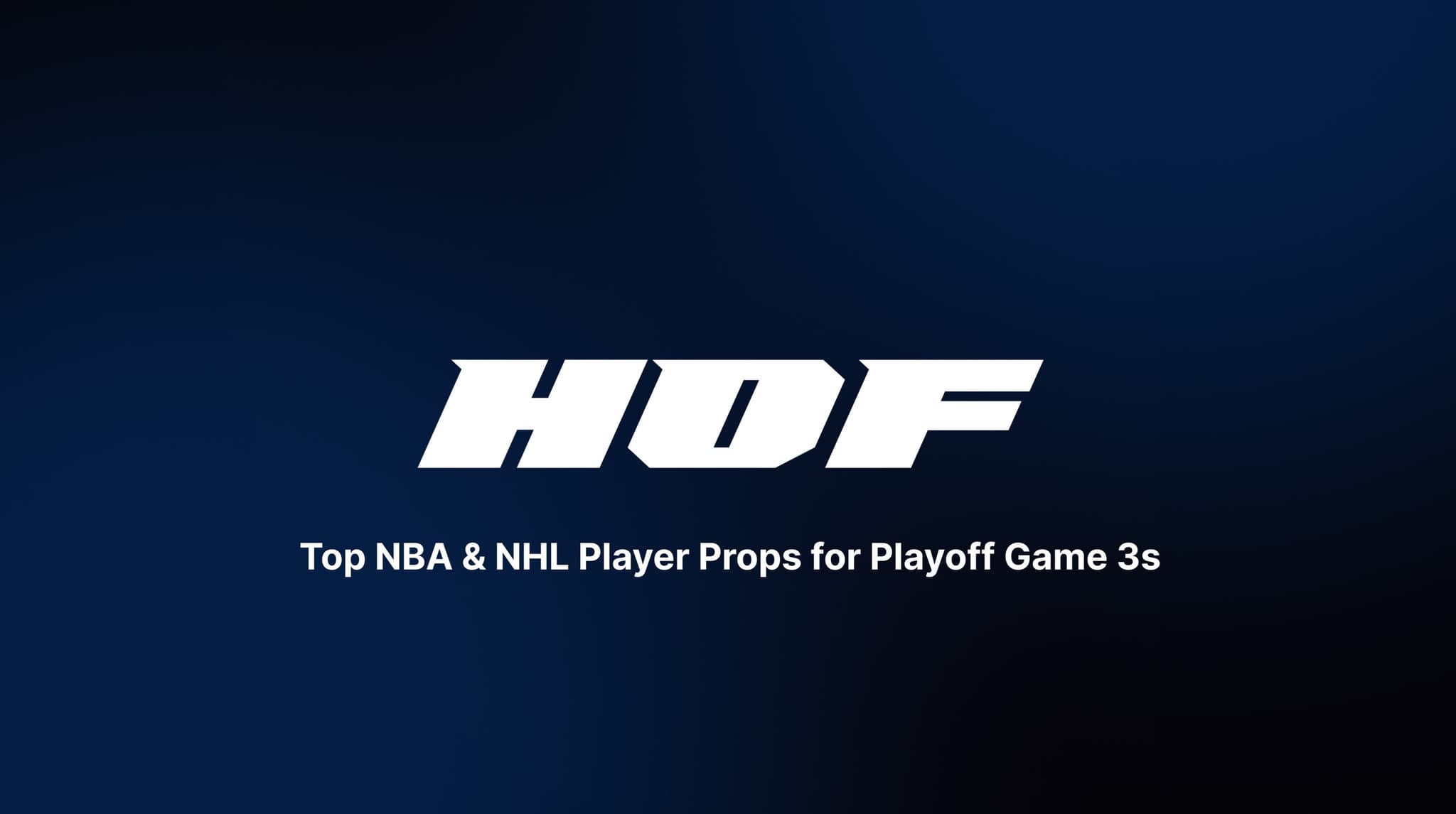 Top NBA & NHL Player Props for Playoff Game 3s