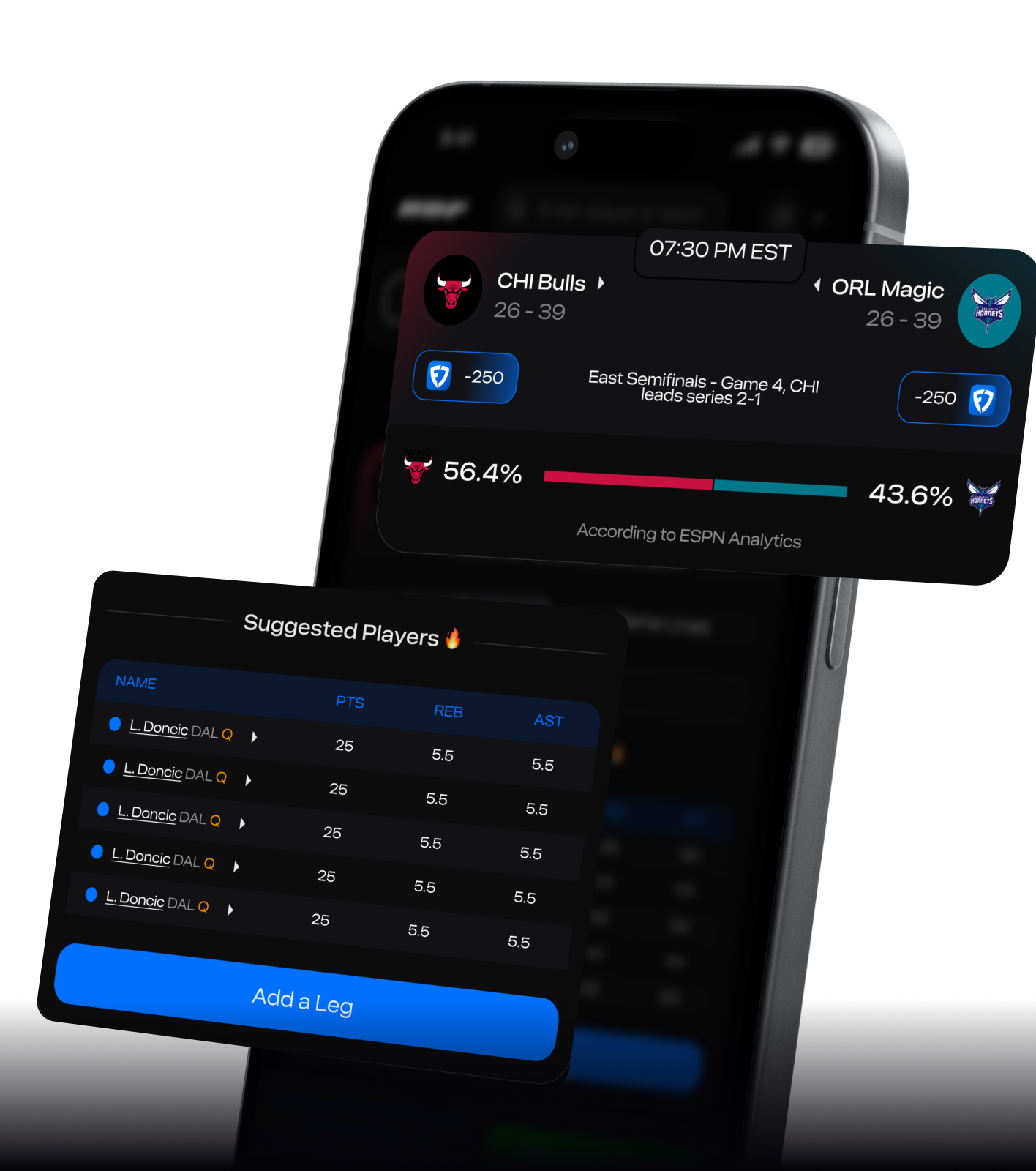 BUILD YOUR PARLAYS app screenshot