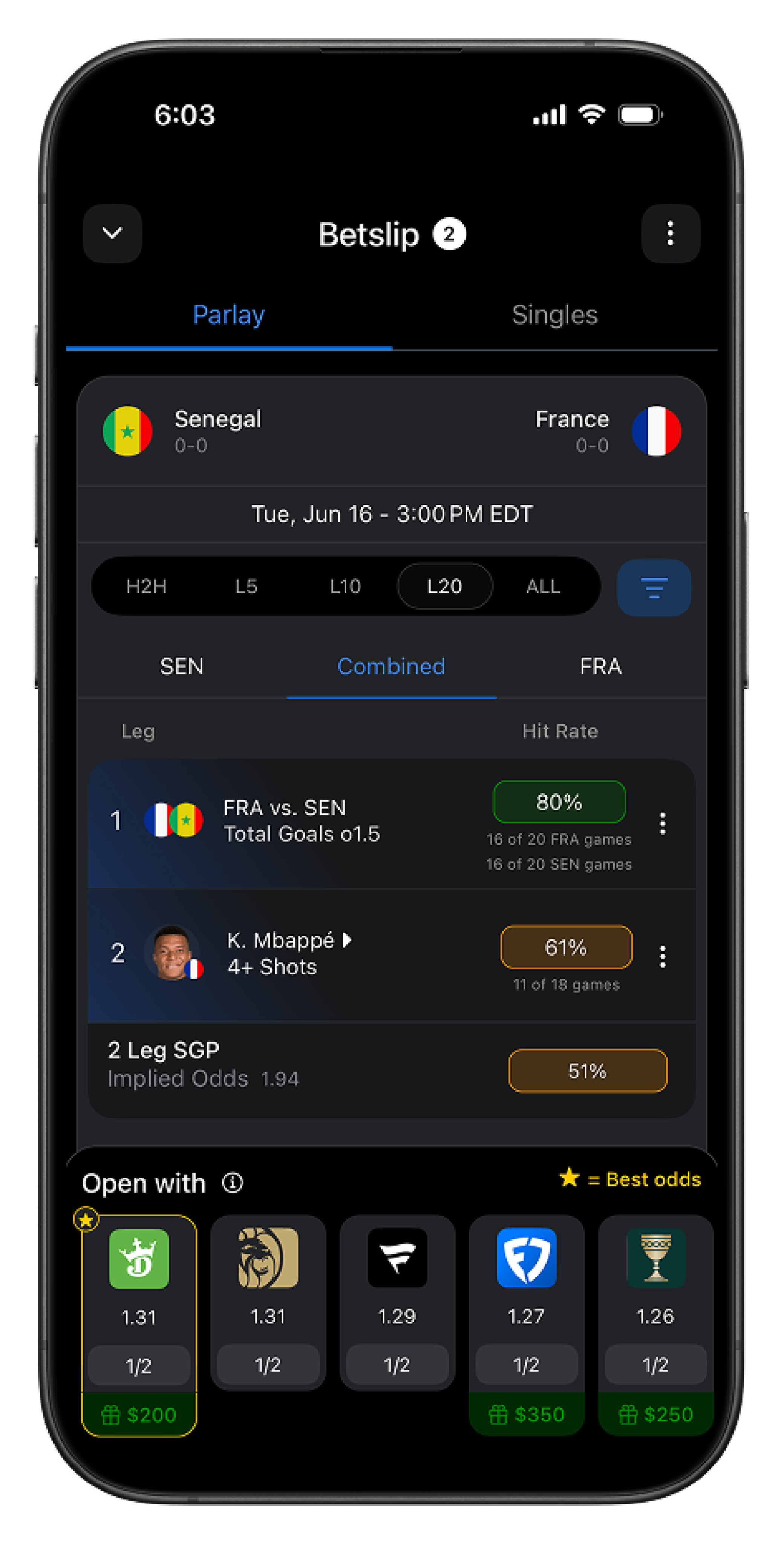 HOF App Parlay Optimizer